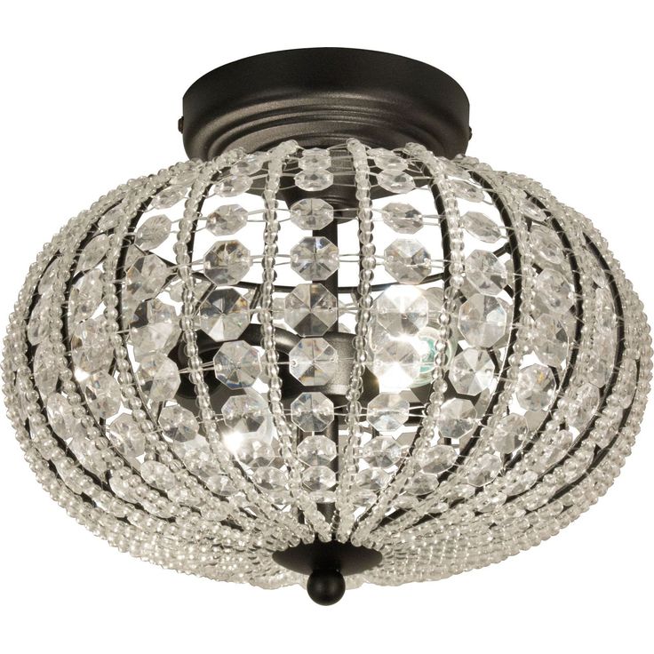 Kattoplafondi Aneta Lighting Edda, ø 29,5cm, musta/kirkas