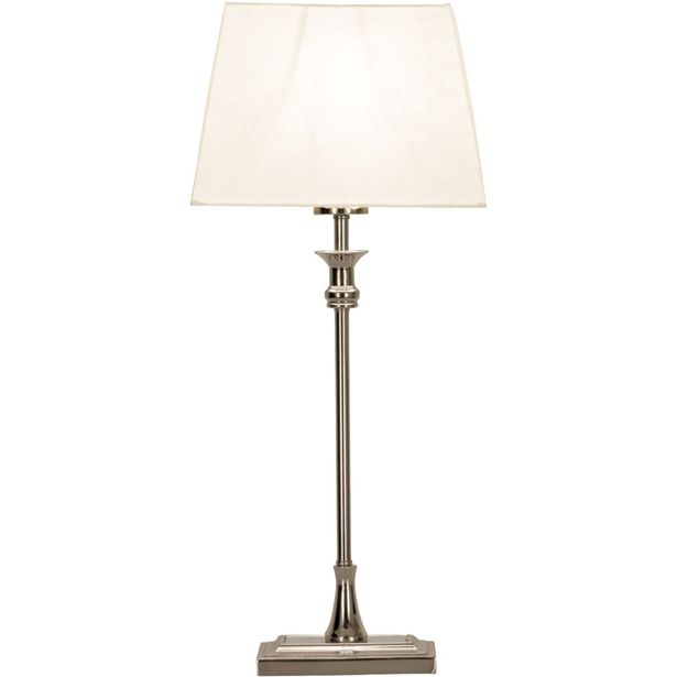 Pöytävalaisin Aneta Lighting Anette, pieni 220x140x550 mm, hopea/valkoinen