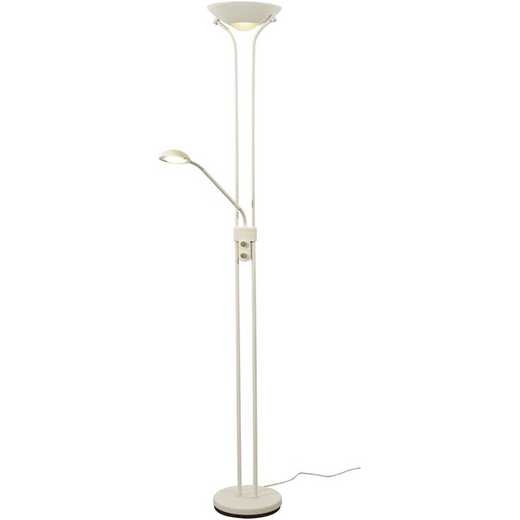 LED-lattiavalasin Aneta Lighting Nice uplight, 3000K, valkoinen
