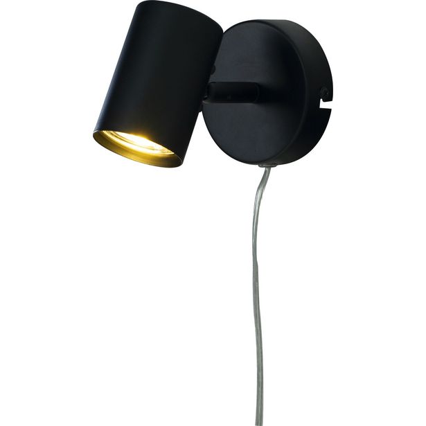 Seinävalaisin Aneta Lighting Hugin, musta