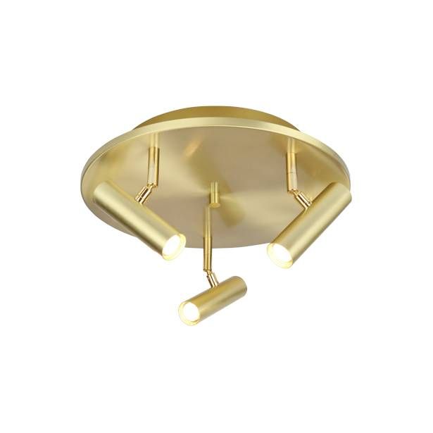 Kattospotti Aneta Lighting Artic, 3-osainen, pyöreä, mattamessinki