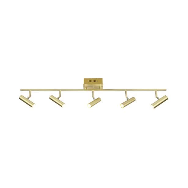 Kattospotti Aneta Lighting Artic, 5-osainen, suora, mattamessinki