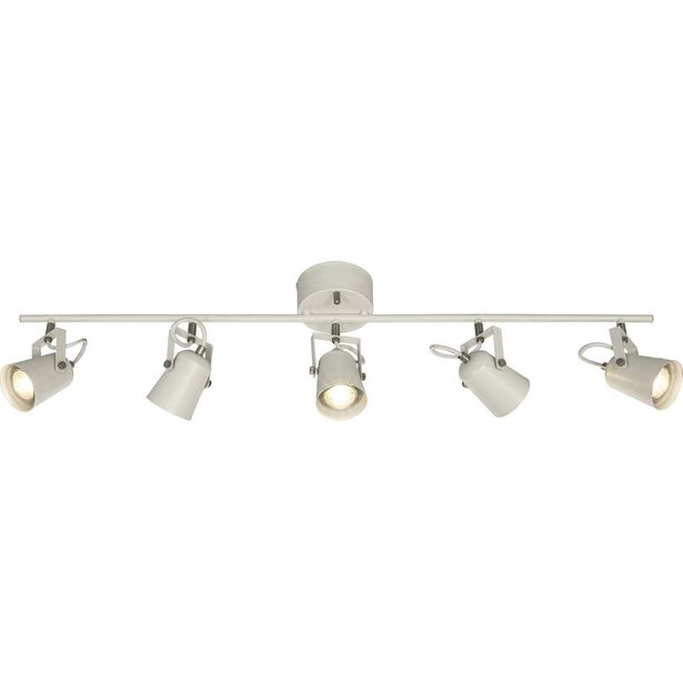 Kattospotti Aneta Lighting Metz, 5-osainen, valkoinen/teräs