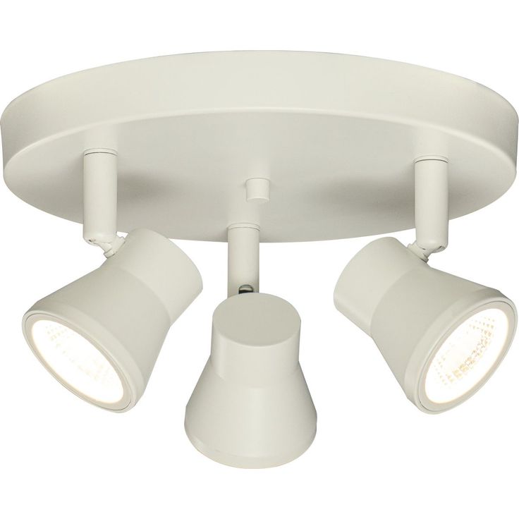 LED-kattospotti Aneta Lighting Pluto 3-osainen, valkoinen