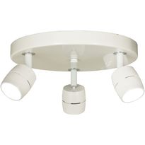 LED-kattospotti Aneta Lighting Lumi, 3-osainen, pyöreä, valkoinen, himmennettävä