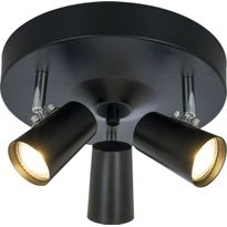 Kattospotti Aneta Lighting Pilot, 3-osainen, musta