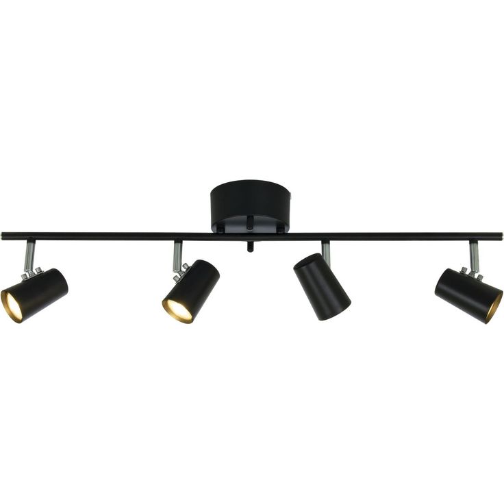 Kattospotti Aneta Lighting Pilot, 4-osainen, musta/kromi