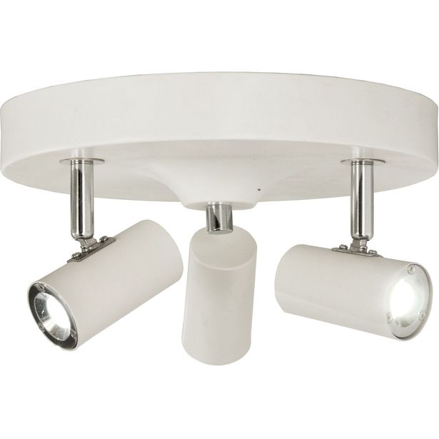 LED-kattospotti Aneta Lighting Gusto, 3-osainen, pyöreä, valkoinen, himmennettävä