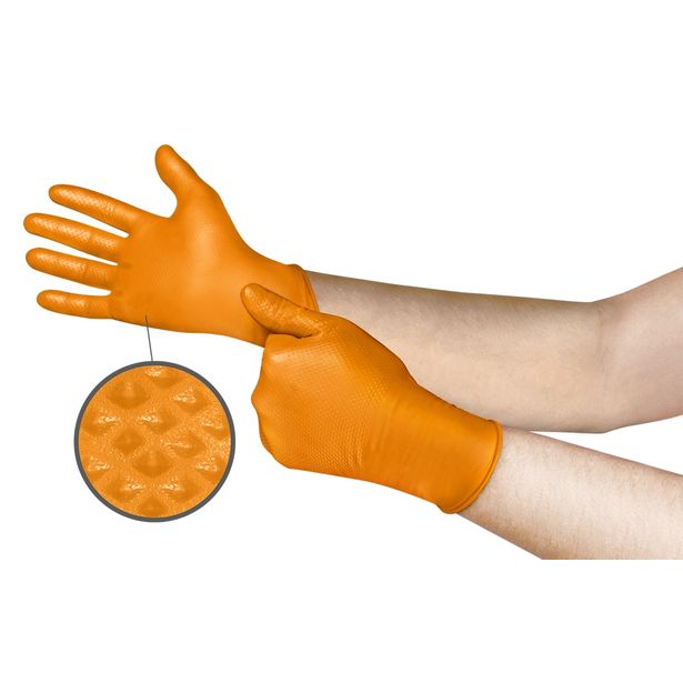 Kertakäyttökäsineet Ansell Microflex Mega Grip 93-256, koko S, 100 kpl