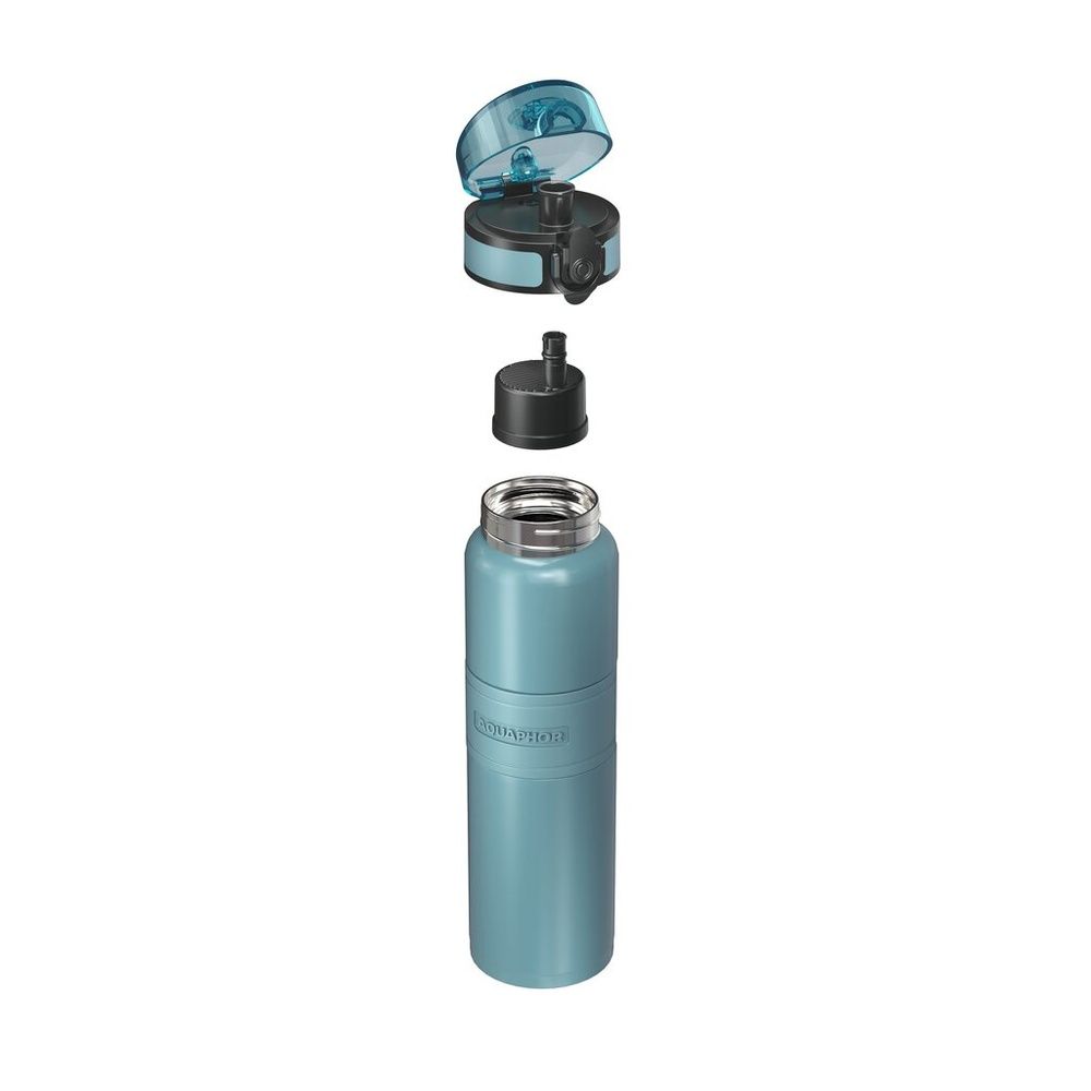 Suodatintermospullo kylmälle vedelle Aquaphor City Cool, 0,5L turkoosi
