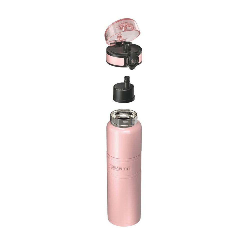 Suodatintermospullo kylmälle vedelle Aquaphor City Cool, 0,5L pinkki