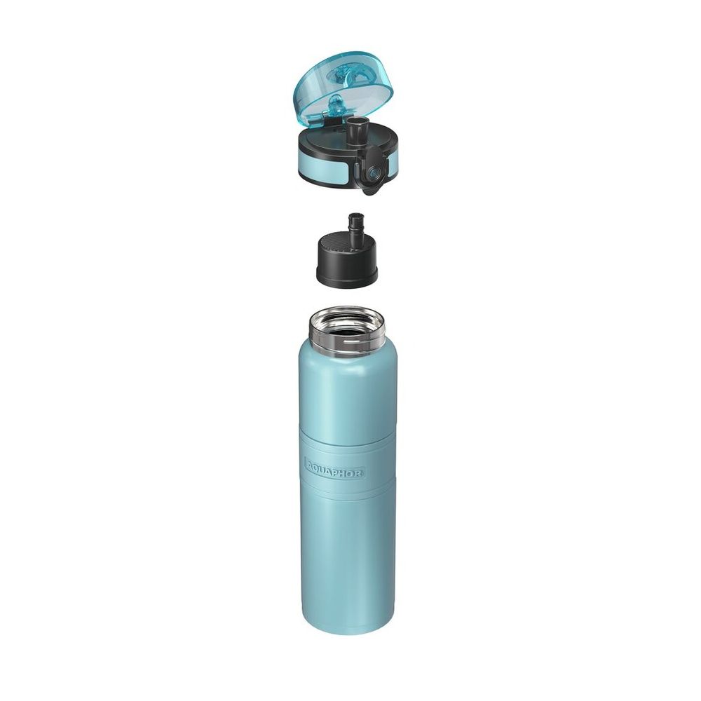 Suodatintermospullo kylmälle vedelle Aquaphor City Cool, 0,5L vaaleansininen