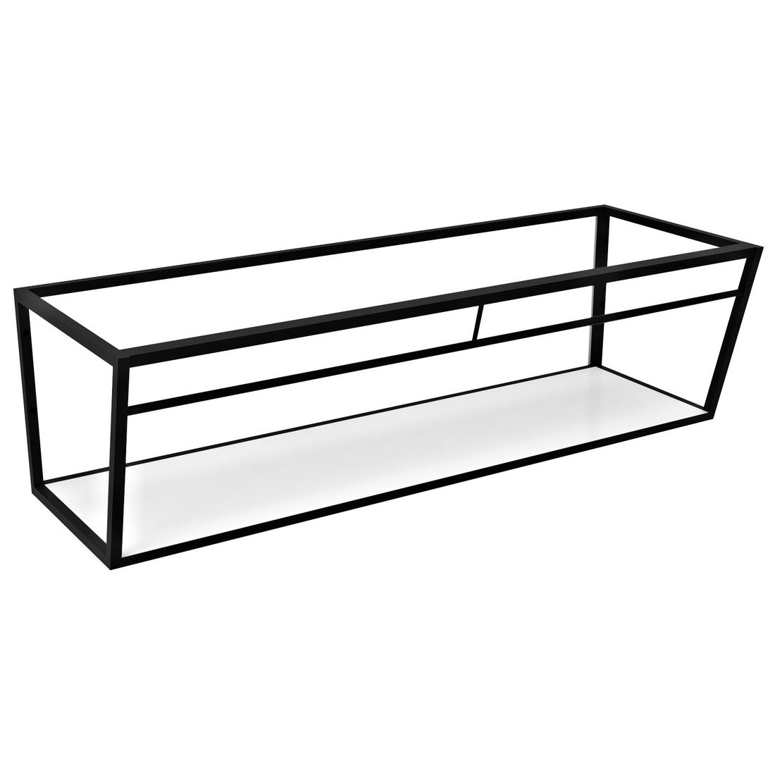 Pesualtaan teline Interia Aruba, 178,4x40x49 cm, mattamusta