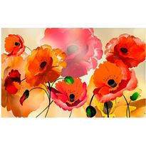 Kuvatapetti Artgeist Velvet poppies, 280x450cm, punainen