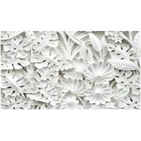 Kuvatapetti Alabaster Garden II, XXL, 500x280cm, valkoinen