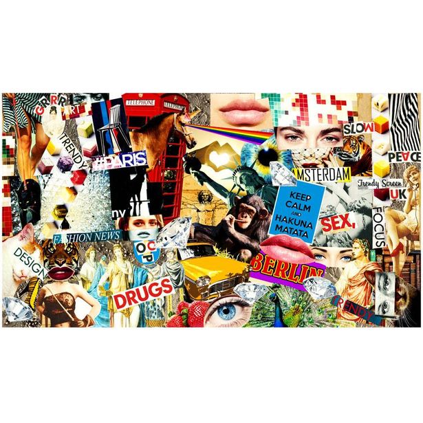 Kuvatapetti Artgeist Scraps of Modernity, 500x280cm