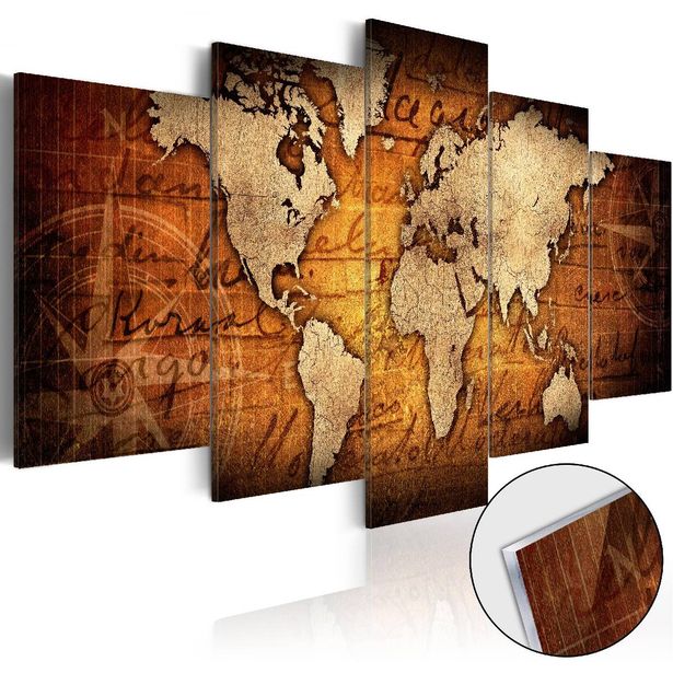 Akryylilasitaulu Artgeist Acrylic prints Bronze map I, eri kokoja