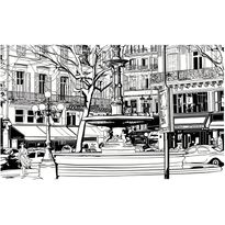 Kuvatapetti Artgeist Sketch of parisian fountain, 270x450cm