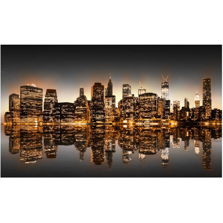 Kuvatapetti Artgeist New York and gold, 270x450cm