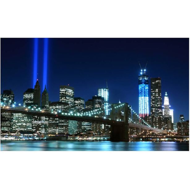 Kuvatapetti Artgeist Floodlights over NYC, 270x450cm