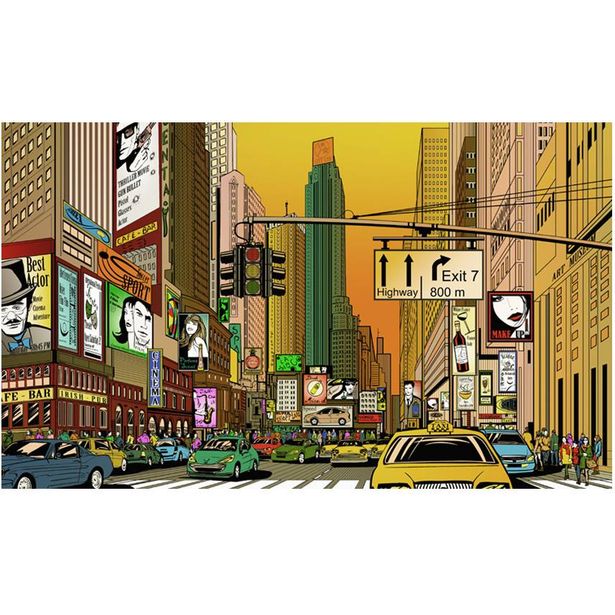 Kuvatapetti Artgeist Elinvoimainen kaupunki - NY, 270x450cm