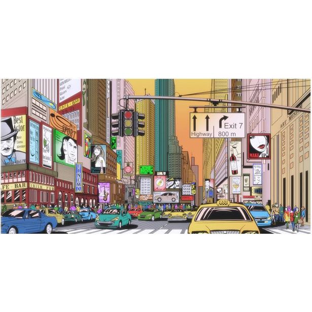 Kuvatapetti Artgeist Ruuhkaa Nykissä, 550x270cm