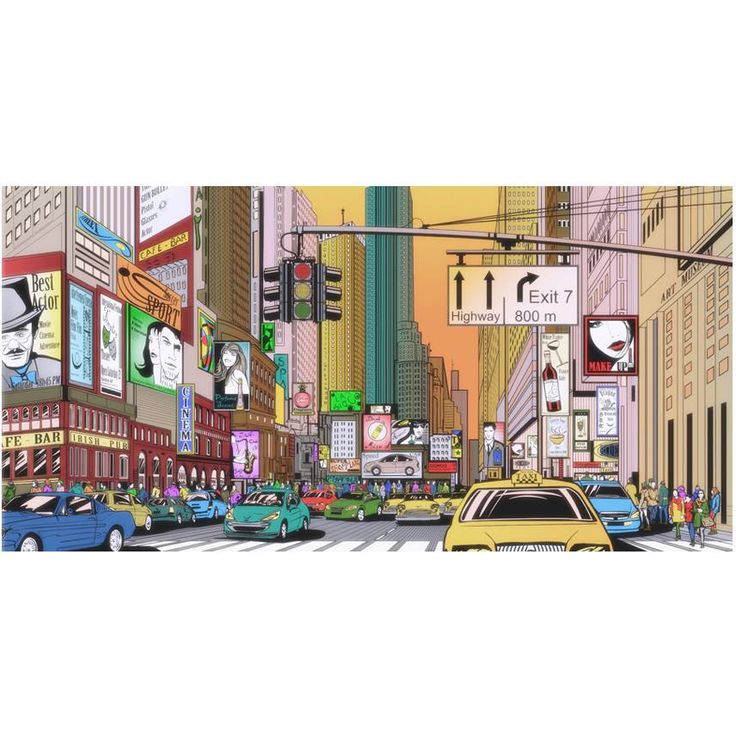 Kuvatapetti Artgeist Ruuhkaa Nykissä, 550x270cm