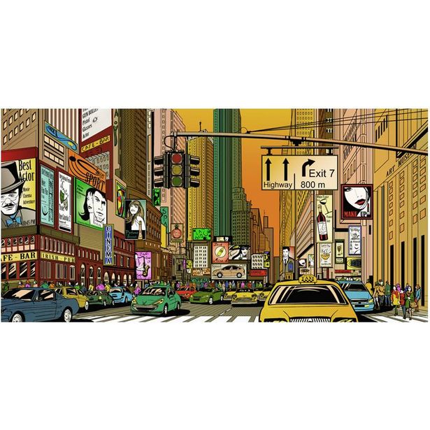 Kuvatapetti Artgeist Elinvoimainen kaupunki - NY, 550x270cm