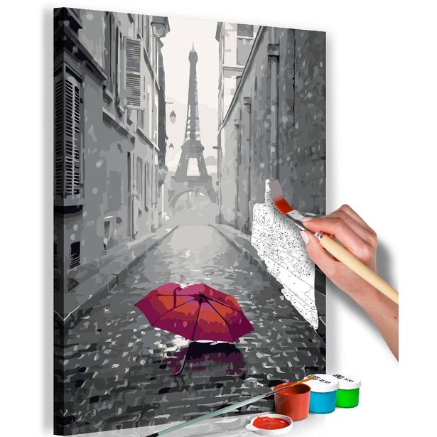 DIY-taulu Artgeist Paris - Red Umbrella, 60x40cm