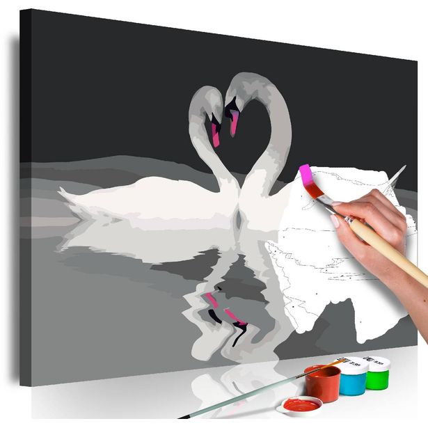 DIY-taulu Artgeist Swan Couple, 40x60cm