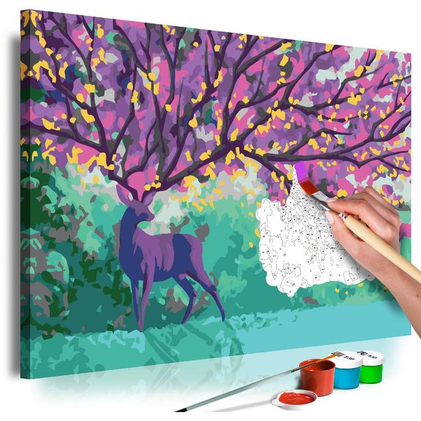 DIY-taulu Artgeist Purple Deer, 40x60cm
