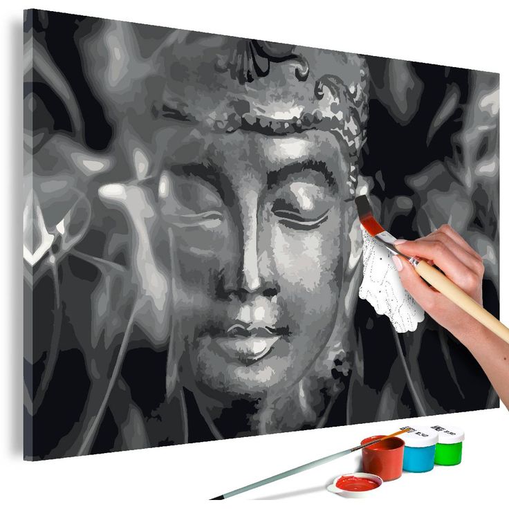 DIY-taulu Artgeist Buddha in Black and White, 40x60cm