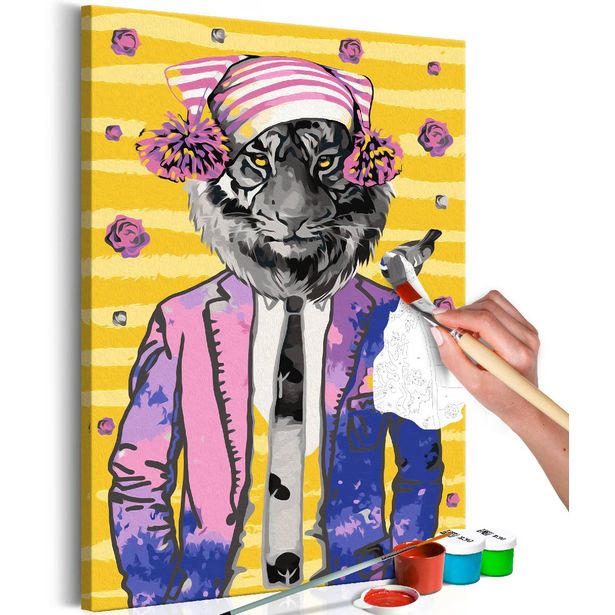 DIY-taulu Artgeist Tiger in Hat, 60x40cm