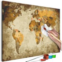 DIY-taulu Artgeist Brown World Map, 40x60cm