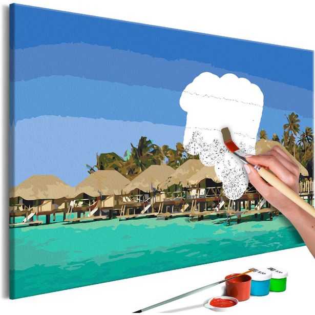 DIY-taulu Artgeist Cottages on the Water, 40x60cm