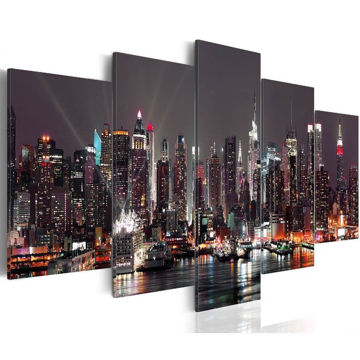 Taulu Artgeist Manhattan yöllä 100x200cm