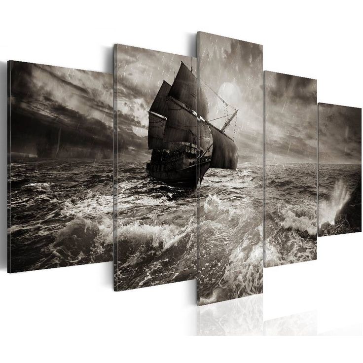 Canvas-taulu Artgeist Ship in a storm, eri kokoja
