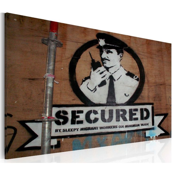 Taulu Artgeist Secured - Banksy 40x60cm