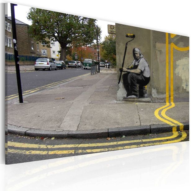 Taulu Artgeist Yellow flower - Banksy 40x60cm