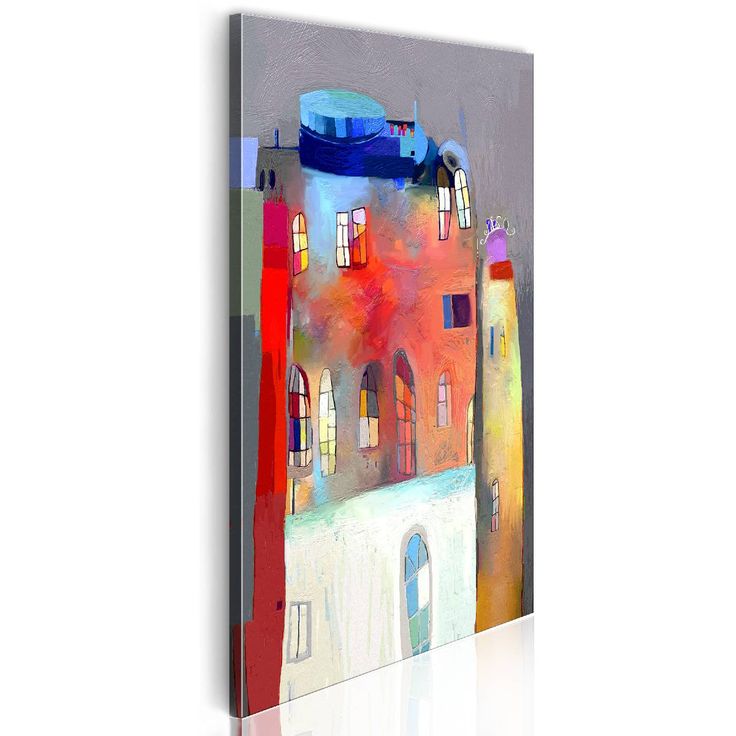 Taulu Artgeist Rainbow-hued house 80x40cm