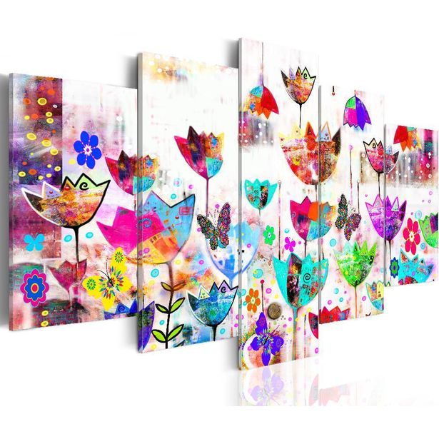 Canvas-taulu Artgeist Tulips in the rain, eri kokoja