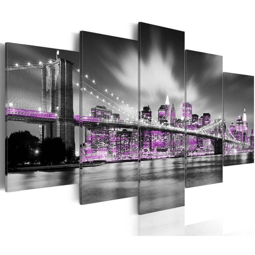 Canvas-taulu Artgeist Amethystine New York, 100x50cm