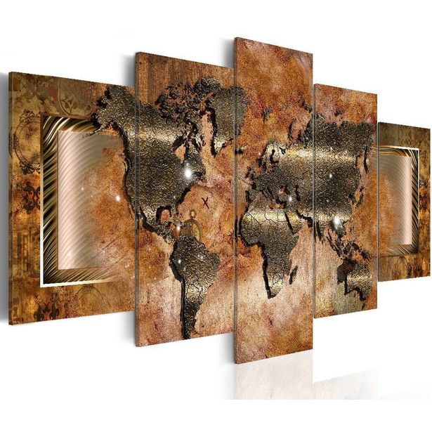 Canvas-taulu Artgeist Steel Map, eri kokoja