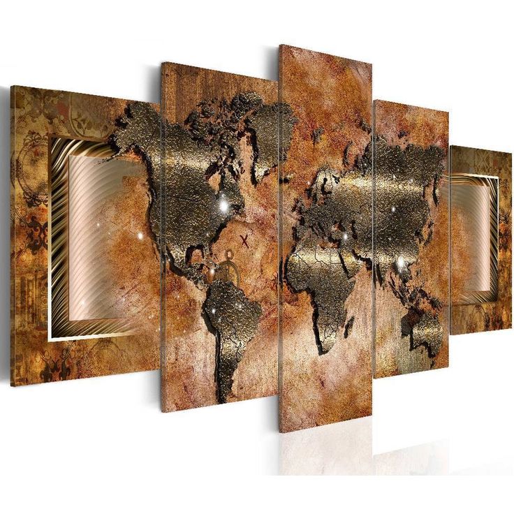 Canvas-taulu Artgeist Steel Map, eri kokoja