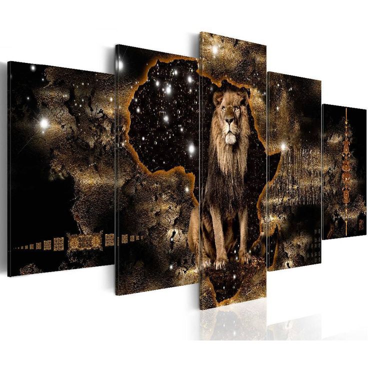 Canvas-taulu Artgeist Golden Lion, eri kokoja