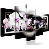 Canvas-taulu Artgeist Orchids on a black background, eri kokoja