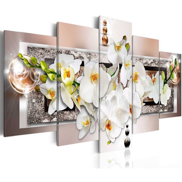 Canvas-taulu Artgeist White abstract orchid, eri kokoja