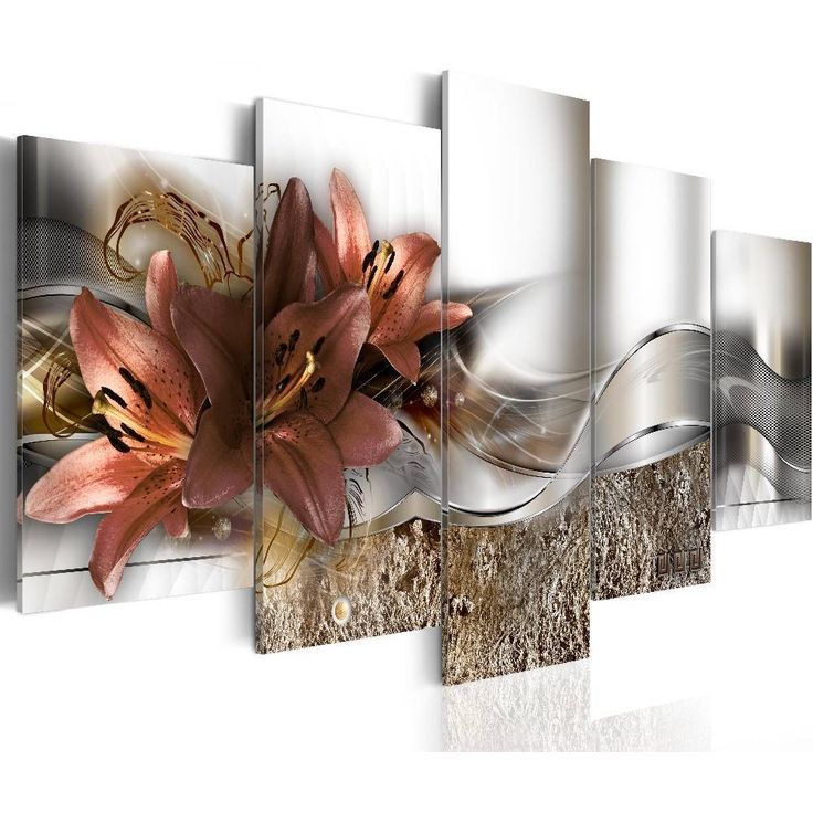 Canvas-taulu Artgeist Lily Marsala and Abstraction, eri kokoja