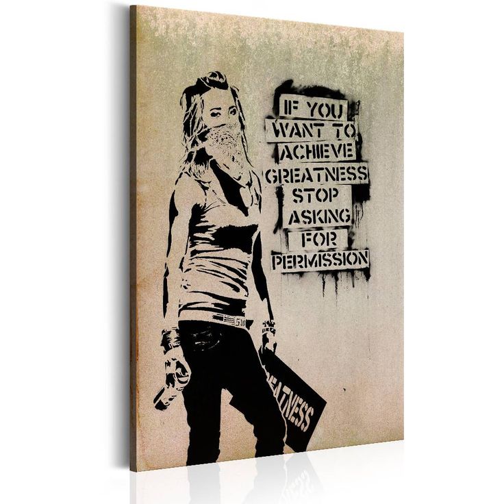 Canvas-taulu Artgeist Graffiti Slogan, eri kokoja