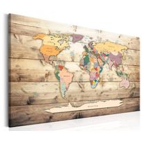 Canvas-taulu Artgeist World Map: Colourful Continents, eri kokoja